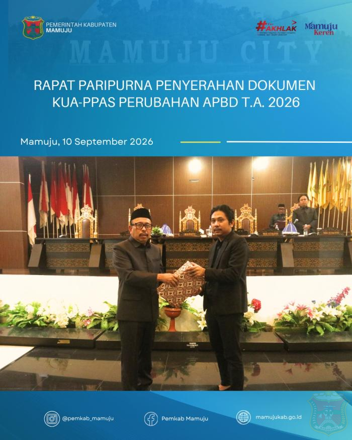 Penyerahan Dokumen KUA-PPAS Perubahan Tahun Anggaran 2026